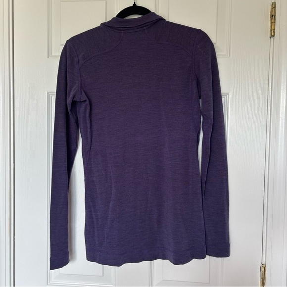 Smartwool Women's Purple Wool Quarter Zip Top Size Large - Picture 7 of 8